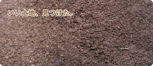 いい土地、見つけた。